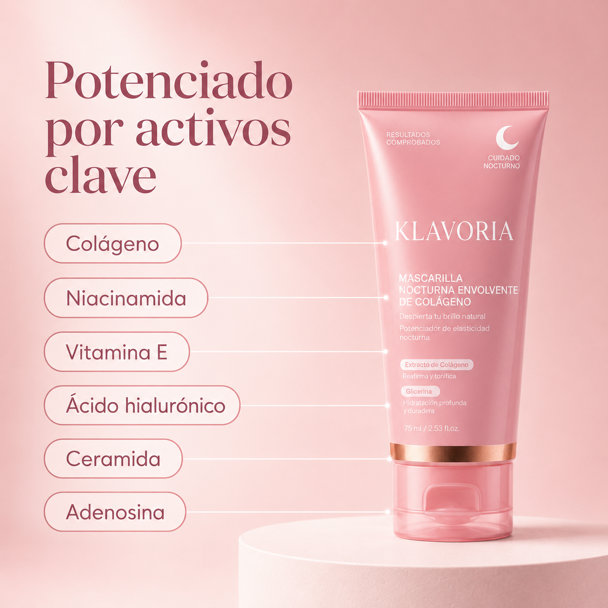 Klavoria™ | Piel firme, hidratada y luminosa al despertar. Cada mañana. Sin rutinas complicadas