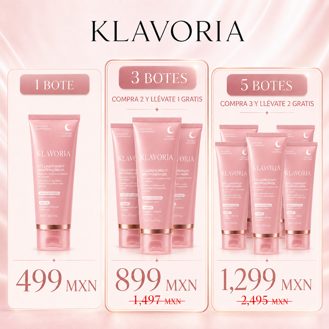 Klavoria™ | Piel firme, hidratada y luminosa al despertar. Cada mañana. Sin rutinas complicadas