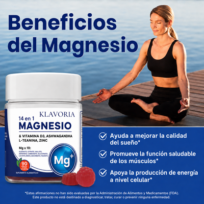 Klavoria® | Gomitas de Magnesio 14 en 1