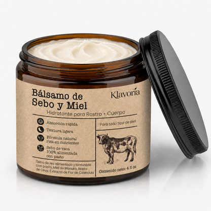 Klavoria™ | Bálsamo de Sebo & Miel Natural