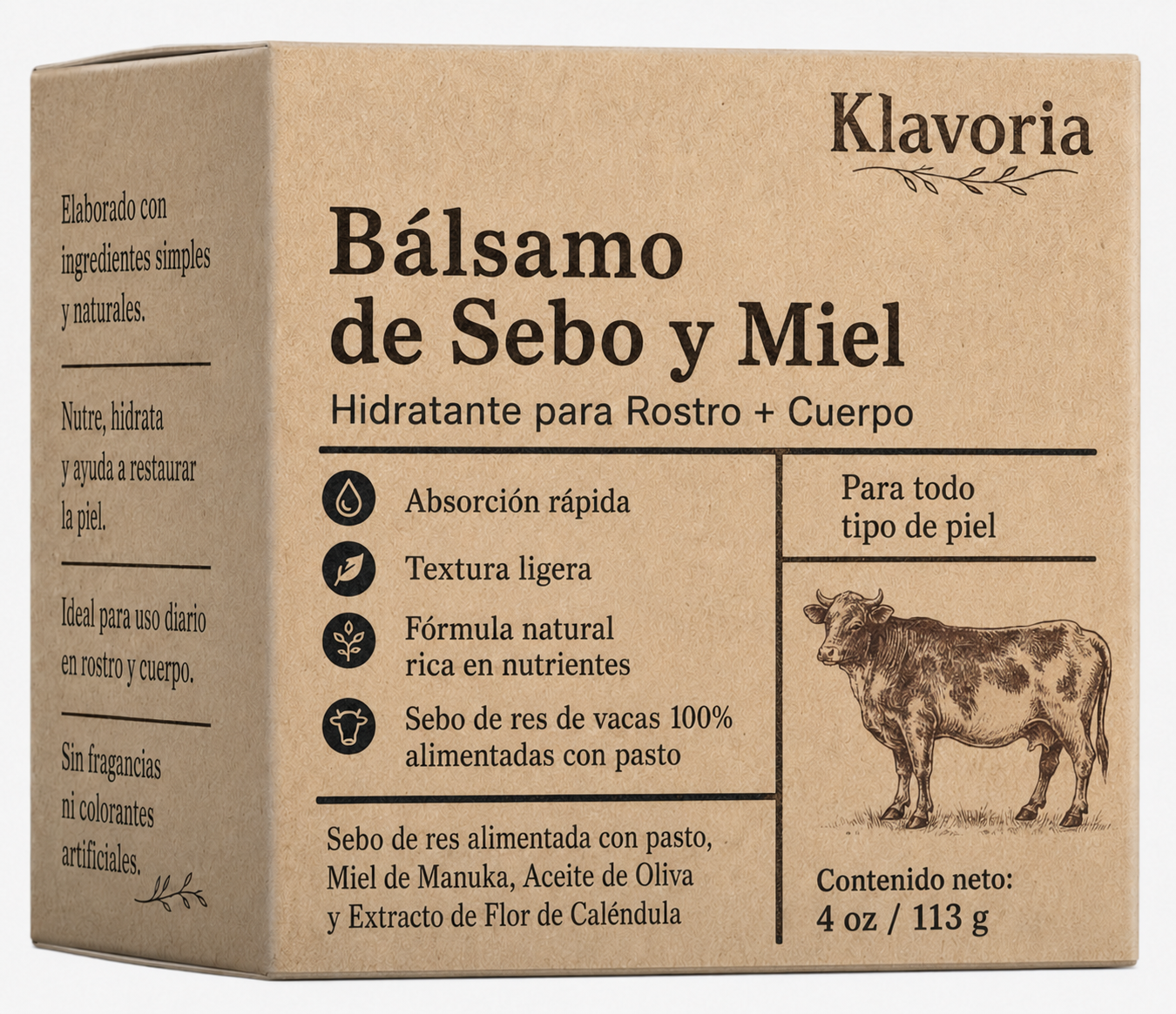 Klavoria™ | Bálsamo de Sebo & Miel Natural