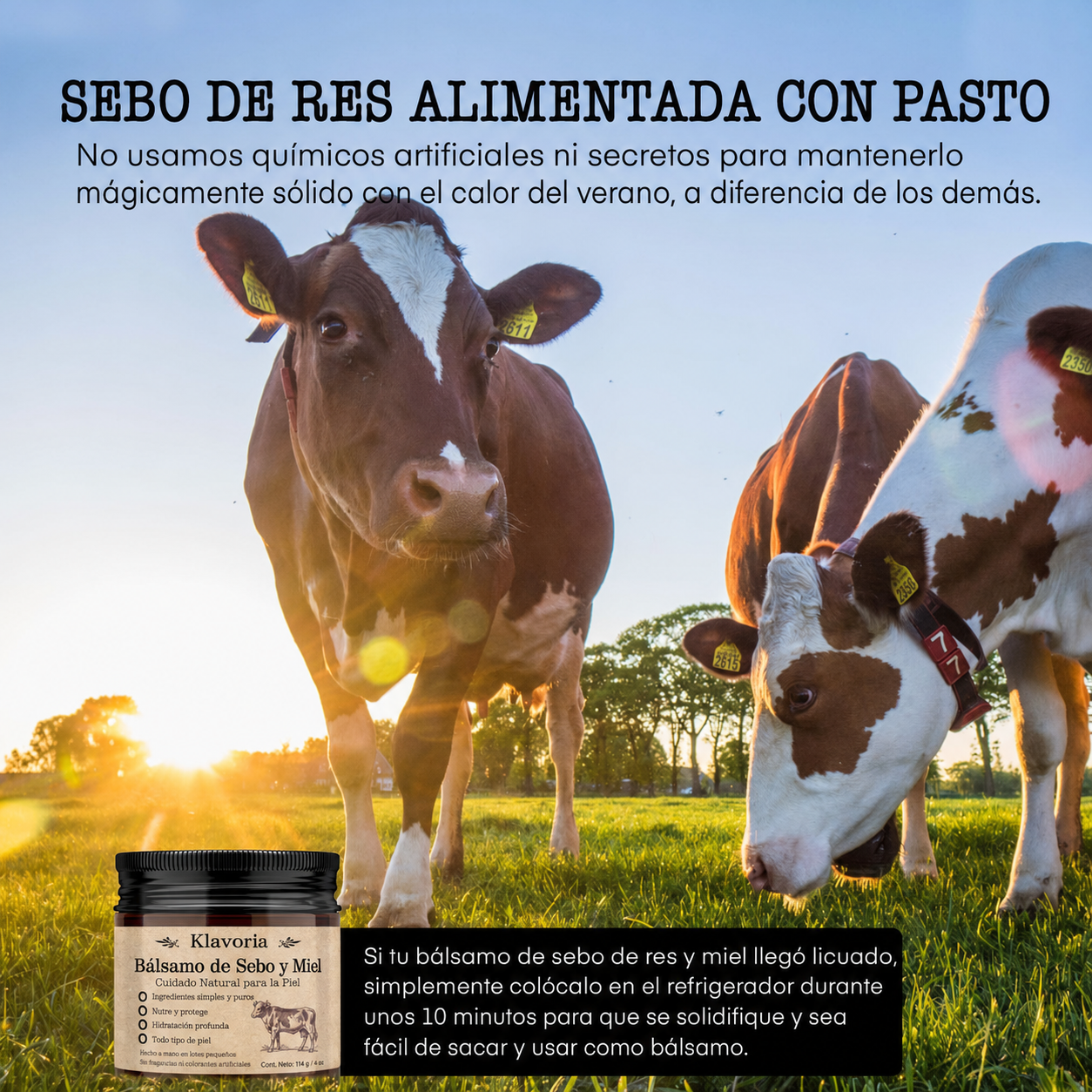 Klavoria™ | Bálsamo de Sebo & Miel Natural