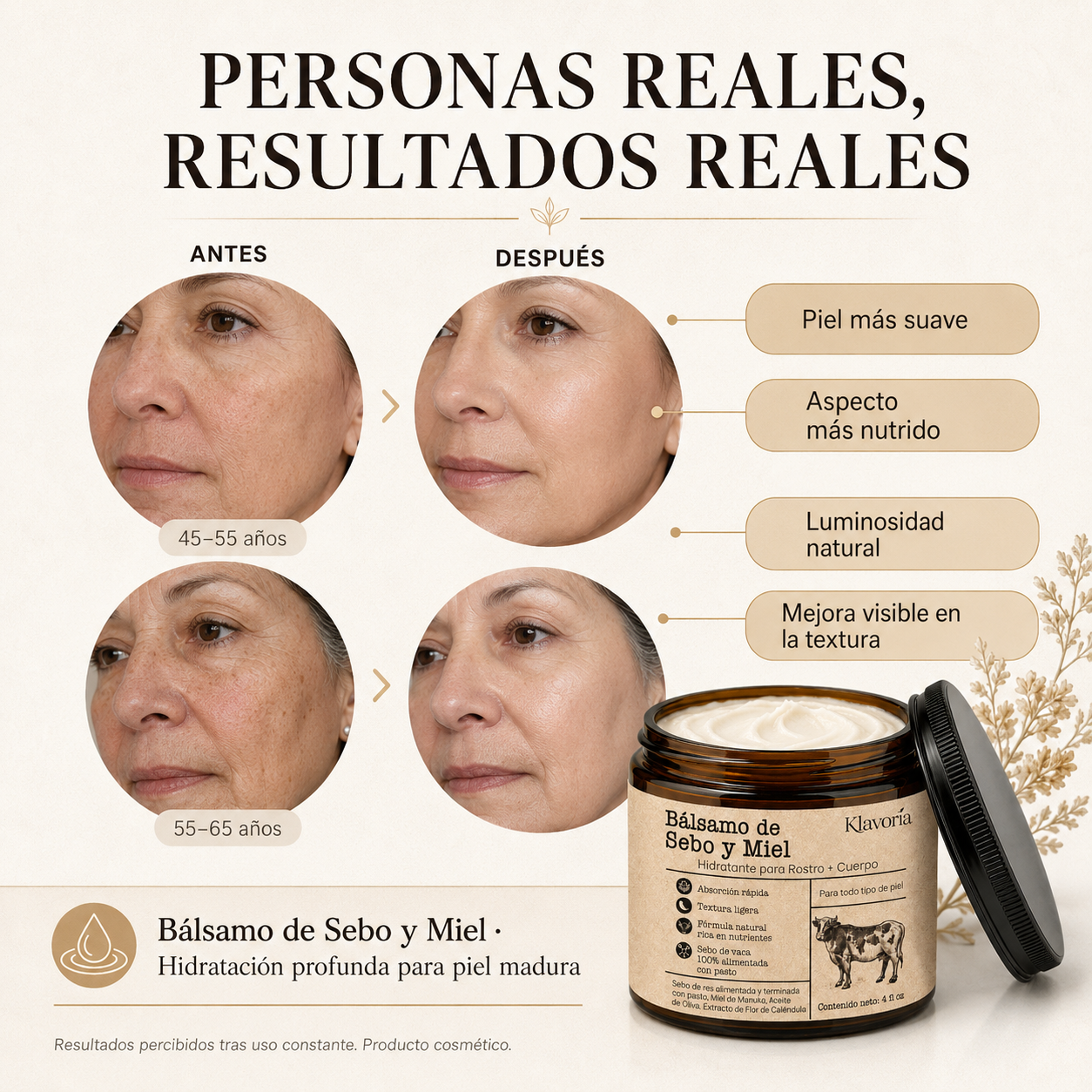 Klavoria™ | Bálsamo de Sebo & Miel Natural