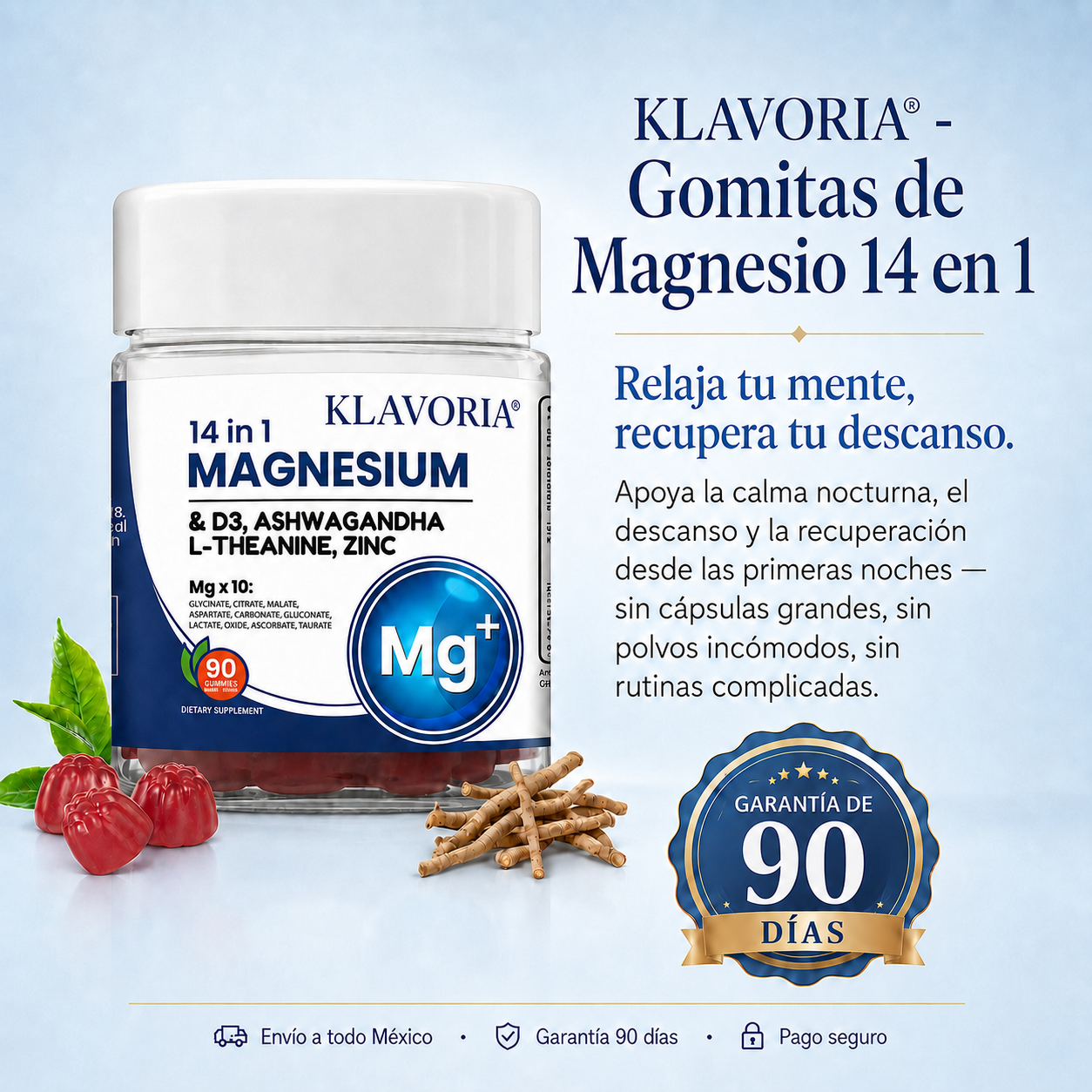 Klavoria® | Gomitas de Magnesio 14 en 1