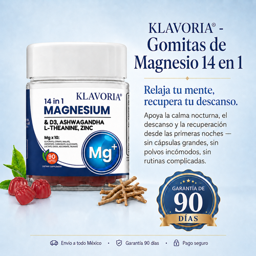 Klavoria® | Gomitas de Magnesio 14 en 1